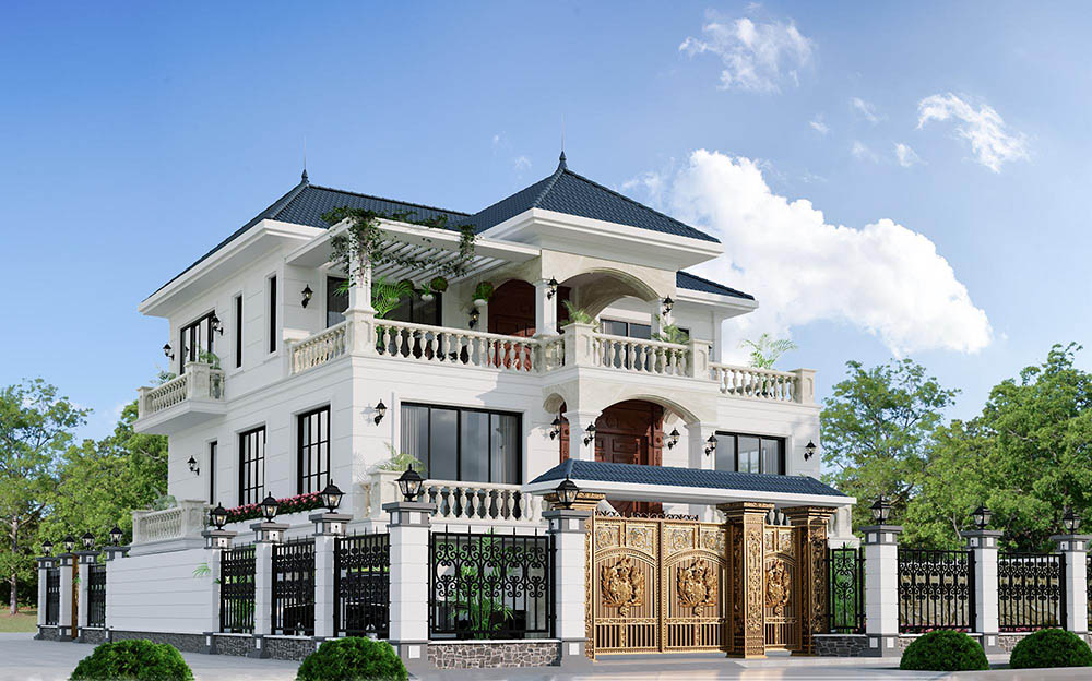 Lắp Đặt Thang Máy Cho Biệt Thự Cần Lưu Ý Điều Gì? 2 biet thu 3 tang mai nhat sang trong voi kien truc uy nghi dang cap 6